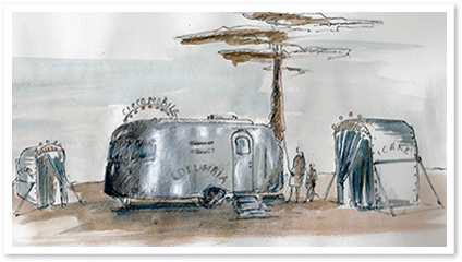 dessin caravane circo mobile